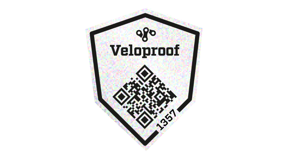 Veloproof cykelregister, cykeldekal med unik qr-kod